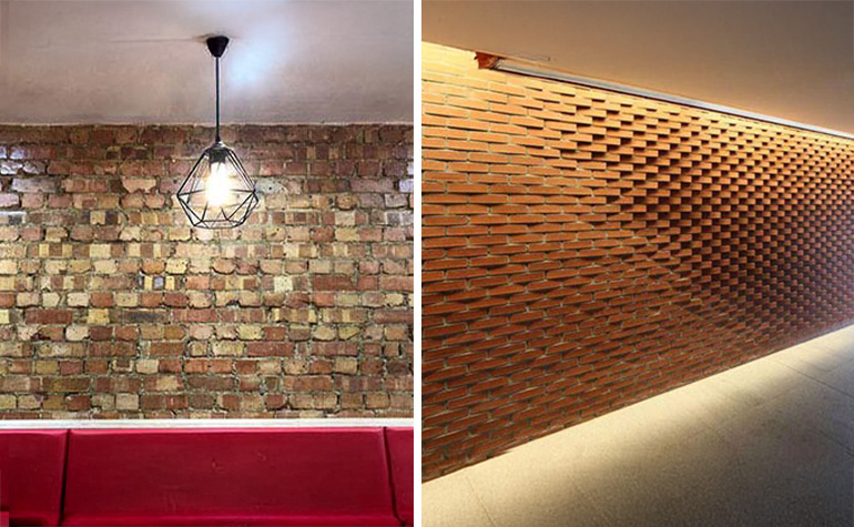 handmade and the modern precision of machine-cut bricks